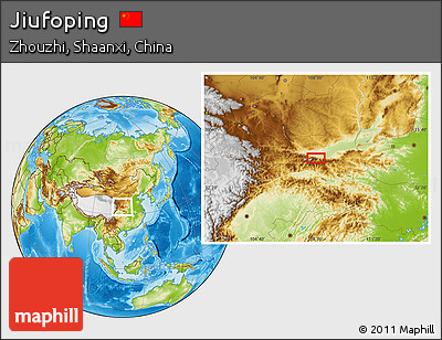 Physical Location Map of Jiufoping