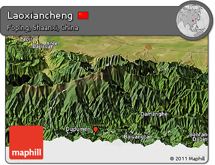 Satellite Panoramic Map of Laoxiancheng