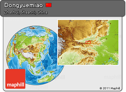 Physical Location Map of Dongyuemiao