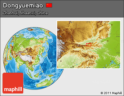 Physical Location Map of Dongyuemiao