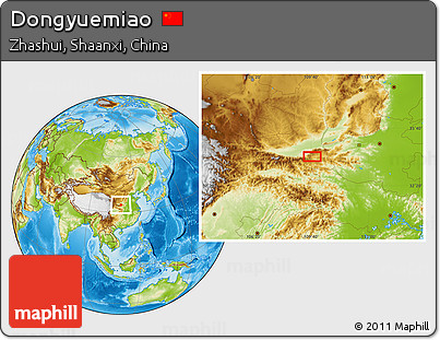 Physical Location Map of Dongyuemiao