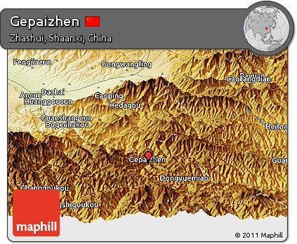 Physical Panoramic Map of Gepaizhen