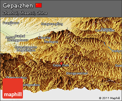 Physical Panoramic Map of Gepaizhen
