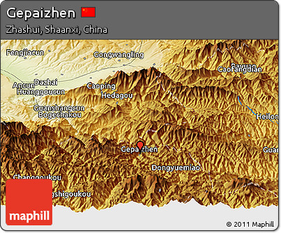 Physical Panoramic Map of Gepaizhen