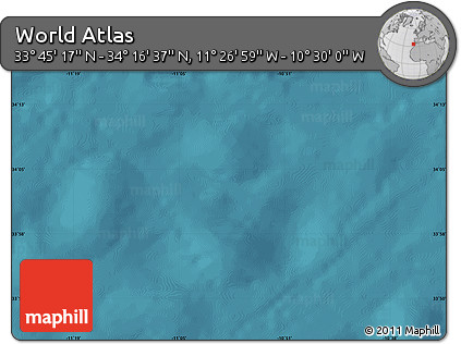Satellite Map of the Area around 34° 0' 57" N, 10° 58' 29" W