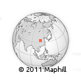 Outline Map of the Area around 34° 0' 57" N, 110° 34' 29" E, rectangular outline