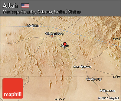 Satellite Map of Allah