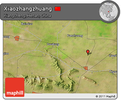 Satellite 3D Map of Xiaozhangzhuang