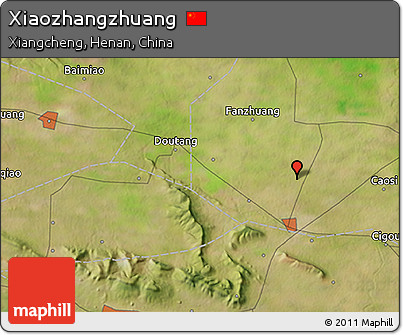 Satellite 3D Map of Xiaozhangzhuang