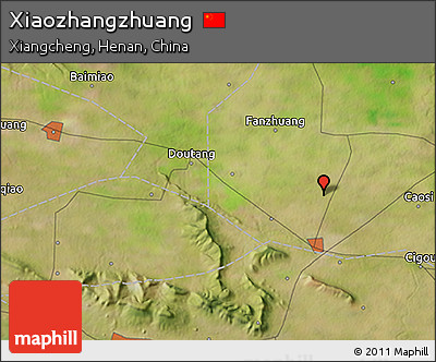 Satellite 3D Map of Xiaozhangzhuang
