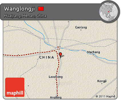 Shaded Relief 3D Map of Wanglongji