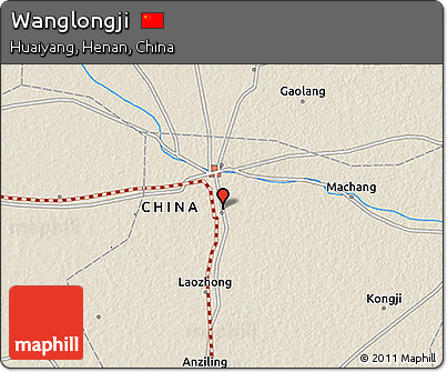 Shaded Relief 3D Map of Wanglongji
