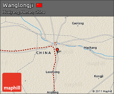 Shaded Relief 3D Map of Wanglongji
