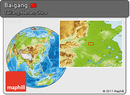 Physical Location Map of Baigang