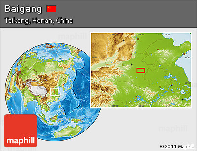 Physical Location Map of Baigang