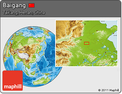 Physical Location Map of Baigang