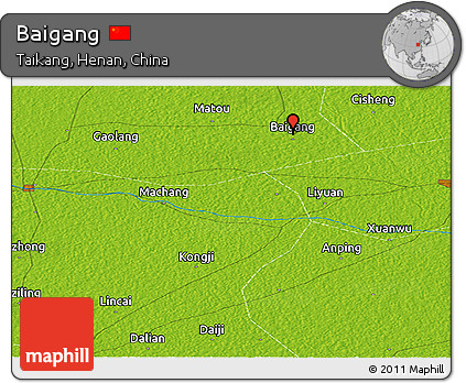 Physical Panoramic Map of Baigang