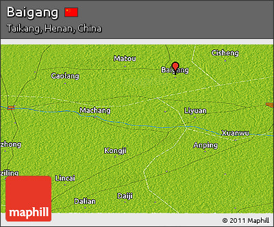 Physical Panoramic Map of Baigang