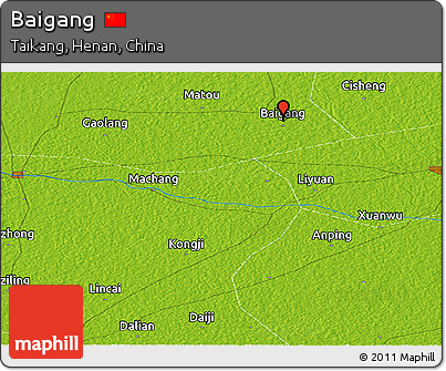 Physical Panoramic Map of Baigang