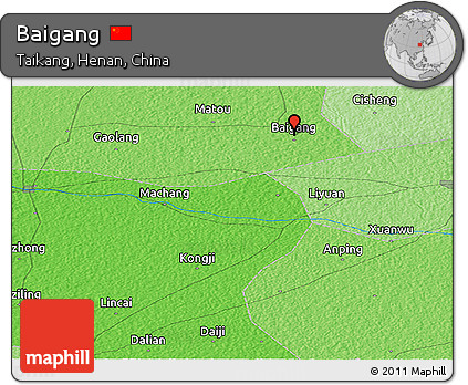 Political Panoramic Map of Baigang
