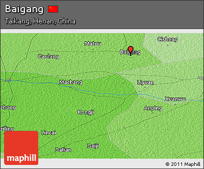 Political Panoramic Map of Baigang