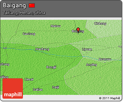 Political Panoramic Map of Baigang