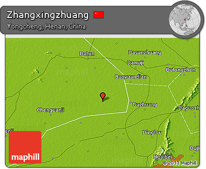 Physical 3D Map of Zhangxingzhuang