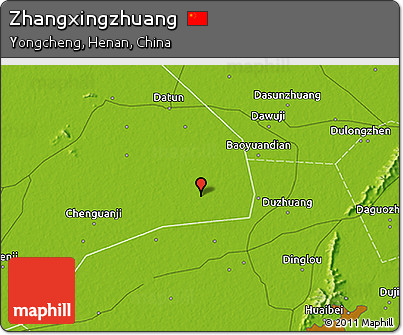 Physical 3D Map of Zhangxingzhuang
