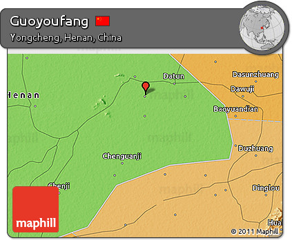 Political 3D Map of Guoyoufang