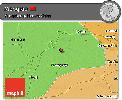 Political 3D Map of Maoqiao