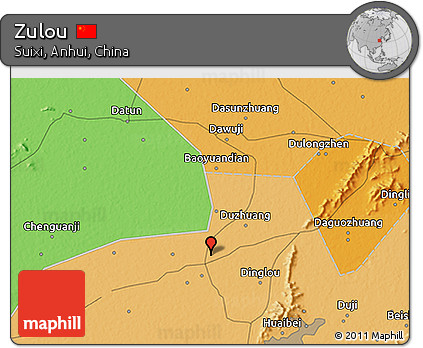 Political 3D Map of Zulou