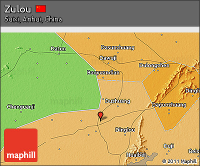 Political 3D Map of Zulou