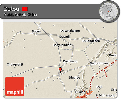 Shaded Relief 3D Map of Zulou