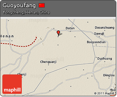 Shaded Relief 3D Map of Guoyoufang