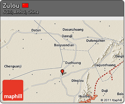 Shaded Relief 3D Map of Zulou