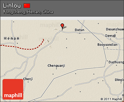 Shaded Relief 3D Map of Linlou