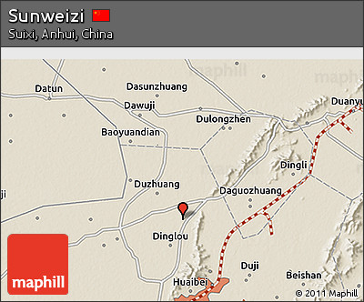 Shaded Relief 3D Map of Sunweizi