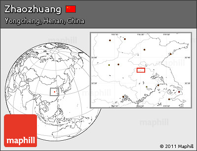 Blank Location Map of Zhaozhuang