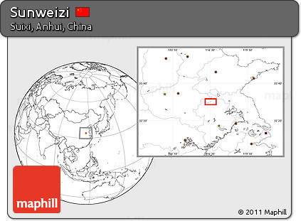 Blank Location Map of Sunweizi