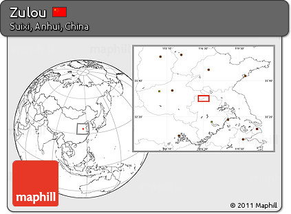 Blank Location Map of Zulou