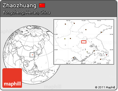 Blank Location Map of Zhaozhuang