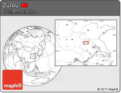 Blank Location Map of Zulou
