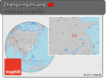 Gray Location Map of Zhangxingzhuang