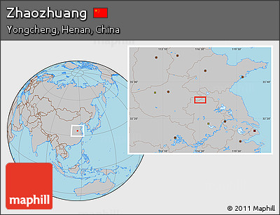 Gray Location Map of Zhaozhuang
