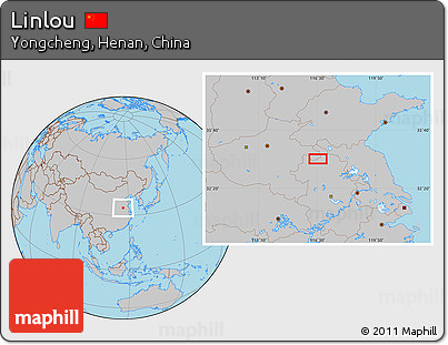 Gray Location Map of Linlou