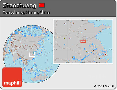 Gray Location Map of Zhaozhuang