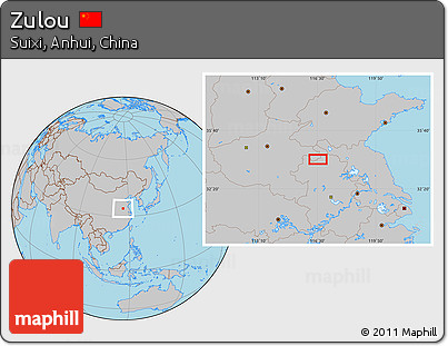 Gray Location Map of Zulou