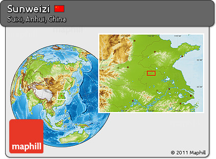 Physical Location Map of Sunweizi