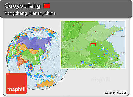 Political Location Map of Guoyoufang