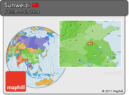 Political Location Map of Sunweizi